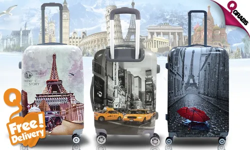 Travel Themed 3-Piece Luggage Sets with FREE Delivery!